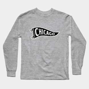 Chicago Pennant - Grey Long Sleeve T-Shirt